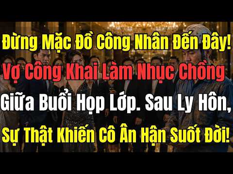 Đừng Mặc Đồ Công Nhân Đến Đây!" — Vợ Công Khai Làm Nhục Chồng Giữa Buổi Họp Lớp. Sau Ly Hôn, Sự....