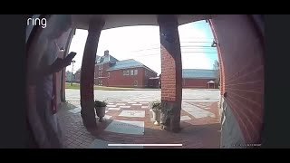 Video shows man accused of breaking into New England library, causing significant damage