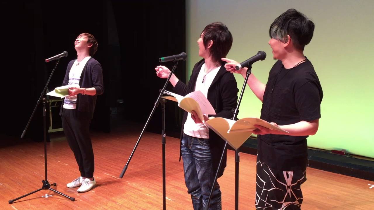 声優の平川大輔さんと岸尾だいすけのコンビ ひらりんクリントン アフレコ漫才リハーサル風景 Mc 松原大典くん Dkhi Channel Hi Talk Youtube