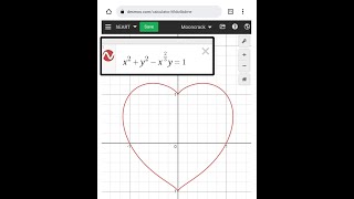 formula of heart - graph functions #desmos #art #math screenshot 5