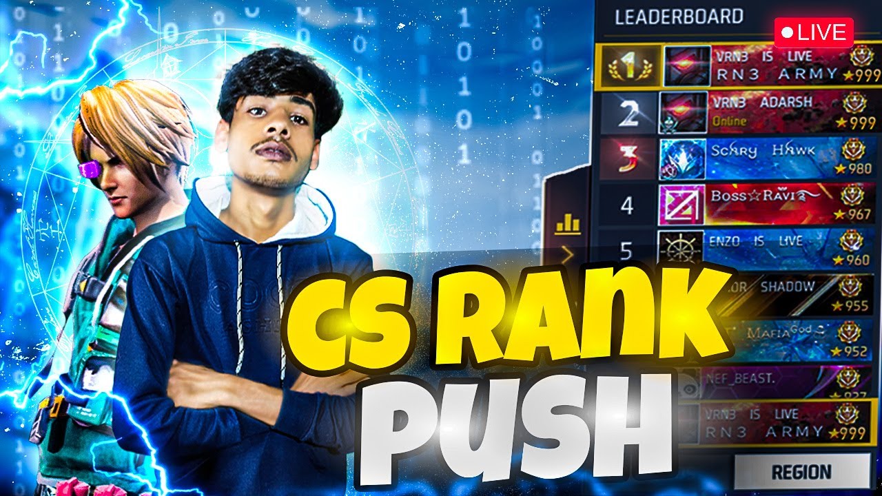 free fire rank push live | ff cs rank push | vrn live #freefirelive # ...