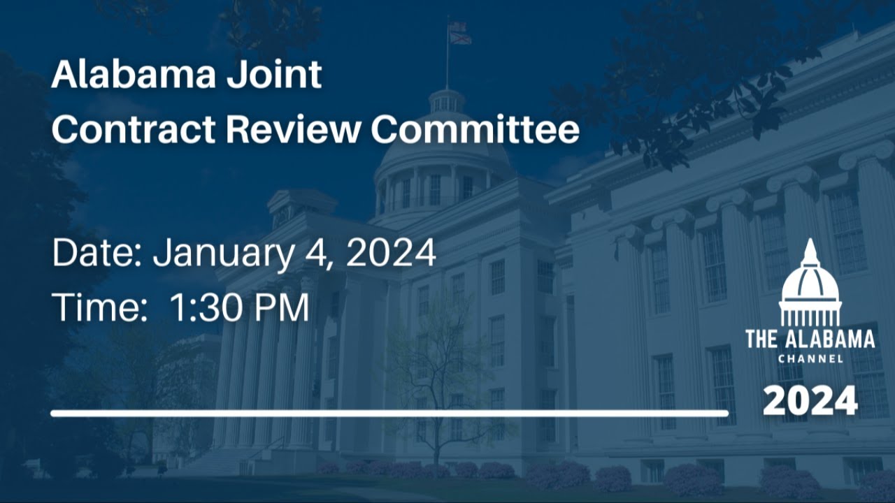 Alabama Joint Contract Review Committee Meeting YouTube