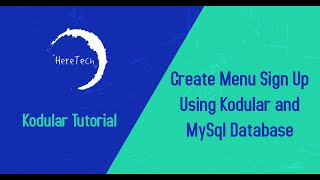 Create Menu Sign Up Using Kodular and MySql Database (Part 1)