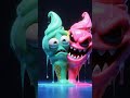Melting Ice-Cream Monsters Face Off 😱🍦 | 3D Cartoon Horror Comedy