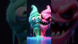 Melting Ice-Cream Monsters Face Off 😱🍦 | 3D Cartoon Horror Comedy