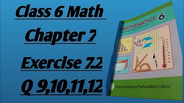 Class 6 Math Ch 7 Ex 7.2 Q 9,10,11,12|Class 6 Math Unit 7 Ex 7.2 Q 9,10,11,12#math #mathematics