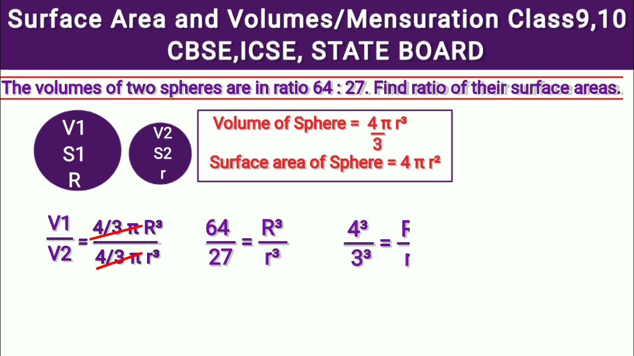 The volumes of two spheres are in ratio 64 27 find ratio of their