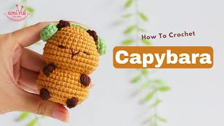 #446 | Amigurumi Capybara | Crochet No Sew | Amigurumi Beginner Tutorial | AmivuiStudio