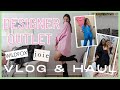 HUGE DESIGNER OUTLET HAUL &amp; VLOG | thrift with me and my mom at half of half in Kansas City!