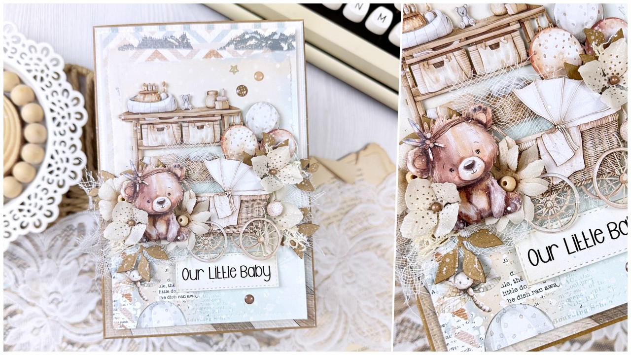 Открытка ручной работы для детской комнаты | Простой многослойный дизайн