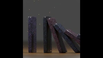 Dominos Falling - Blender Animation #shorts