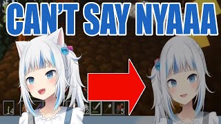 Gura Removes Cat Ears Then Regrets it