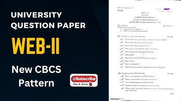 tybsc web technologies 2 latest university question paper year 2022(New CBCS 2019 Credit Pattern)