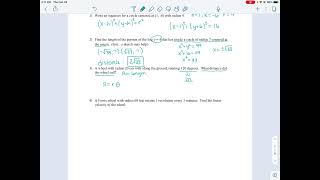 Chapter 5 review PreCalculus #1-4