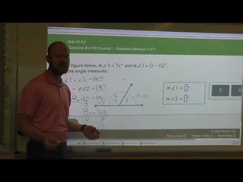 ALEKS: Solving an equation involving complementary or supplementary angles