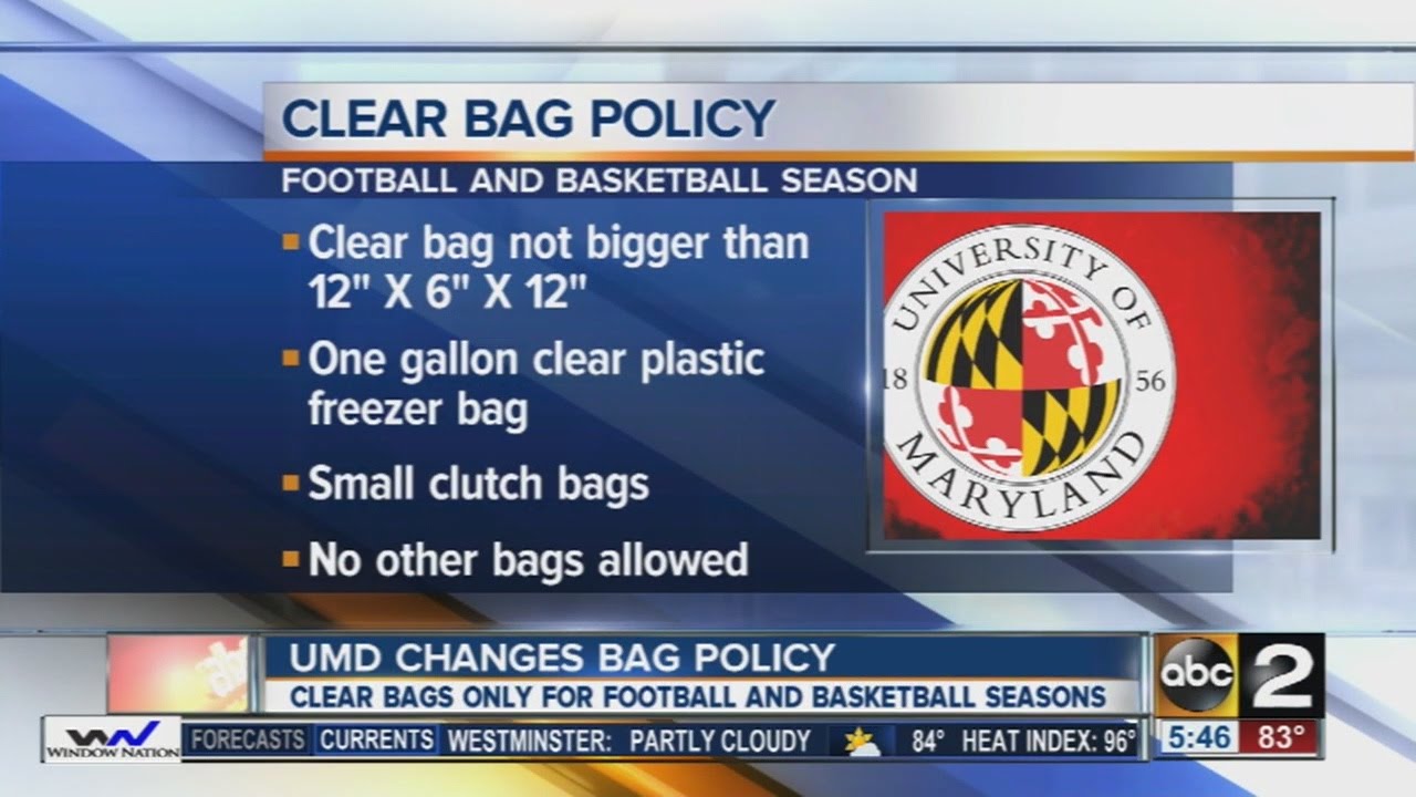 UMD changes bag policy YouTube