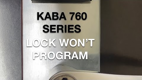 DormaKaba 760 Series Problem Can’t Program