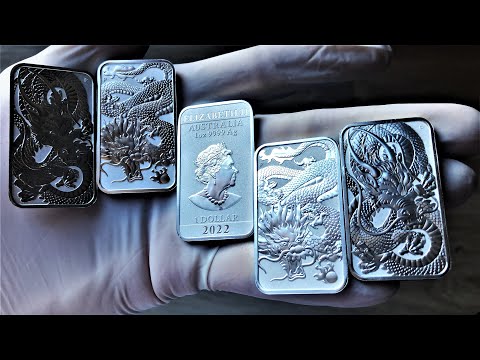 Dragon 2022 Perth Mint 1oz Silver Rectangular Bullion Coin