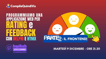 CREIAMO UN WEB RATING ONLINE (backend + frontend) con #Delphi e #HTMX! (Parte 2) ⭐⭐⭐⭐⭐ [Live Coding]