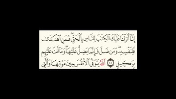 سورة الزمر آية٤١ #سورةالفاتحة #المصحف #سورةالكوثر #سورةالاخلاص #الرحمن #تيك_توك #حالات_واتس