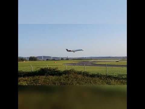 Loganair LM685 Landing at Liverpool Airport from Isle of Man