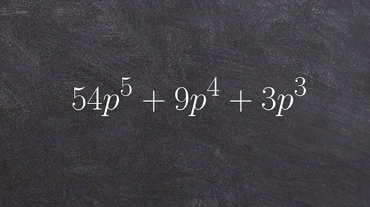 How to factor out a GCF from a polynomial to a higher order