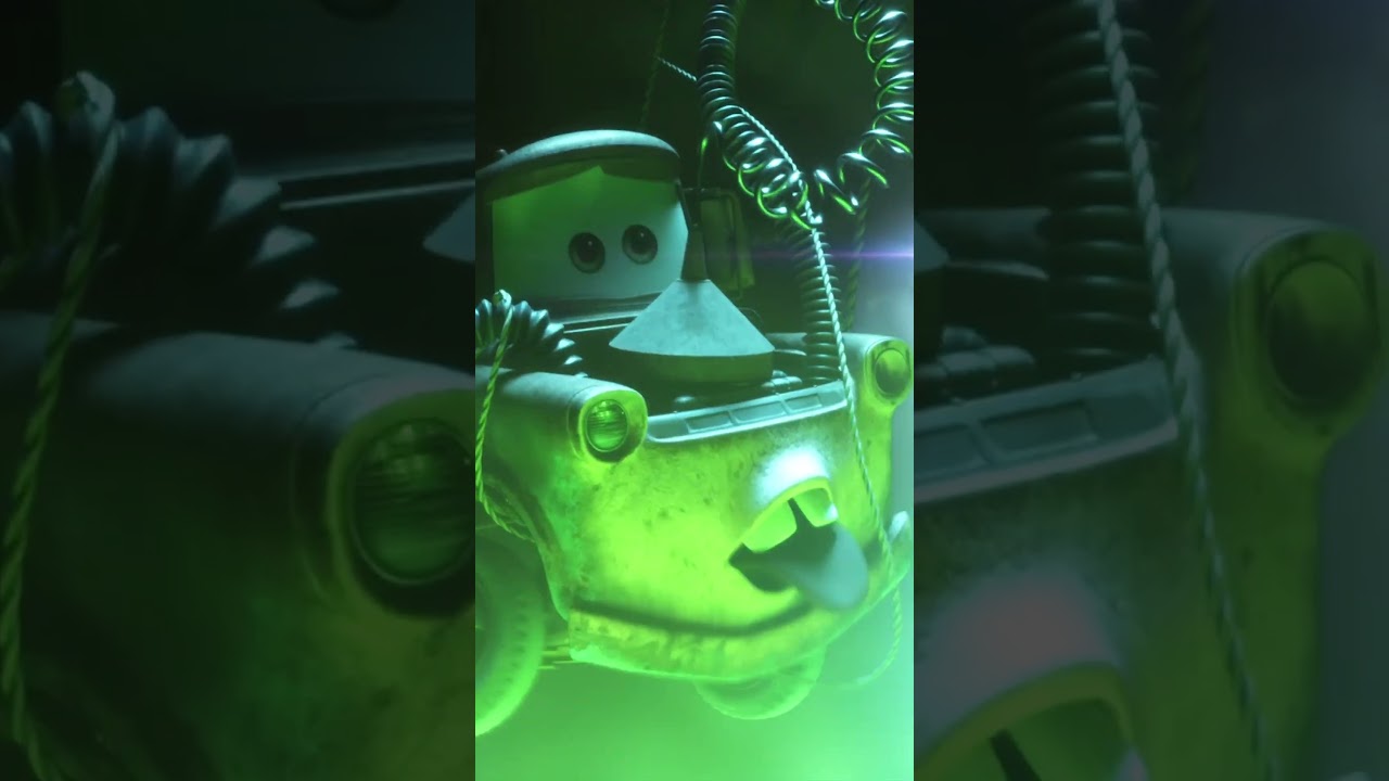 Mater and Lightning get caught by a mysterious "monster." Pixar Cars DisneyJr