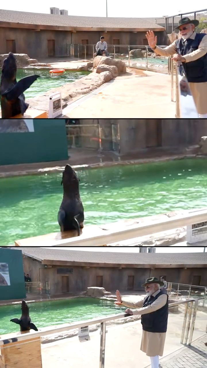 PM Modi takes a dive into the aquatic life at Vantara in Jamnagar, Gujarat | #shorts