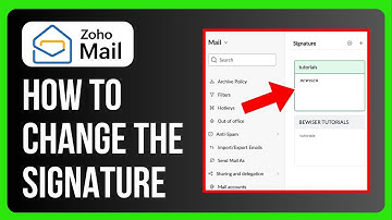 How to Change the Signature in Zoho Mail