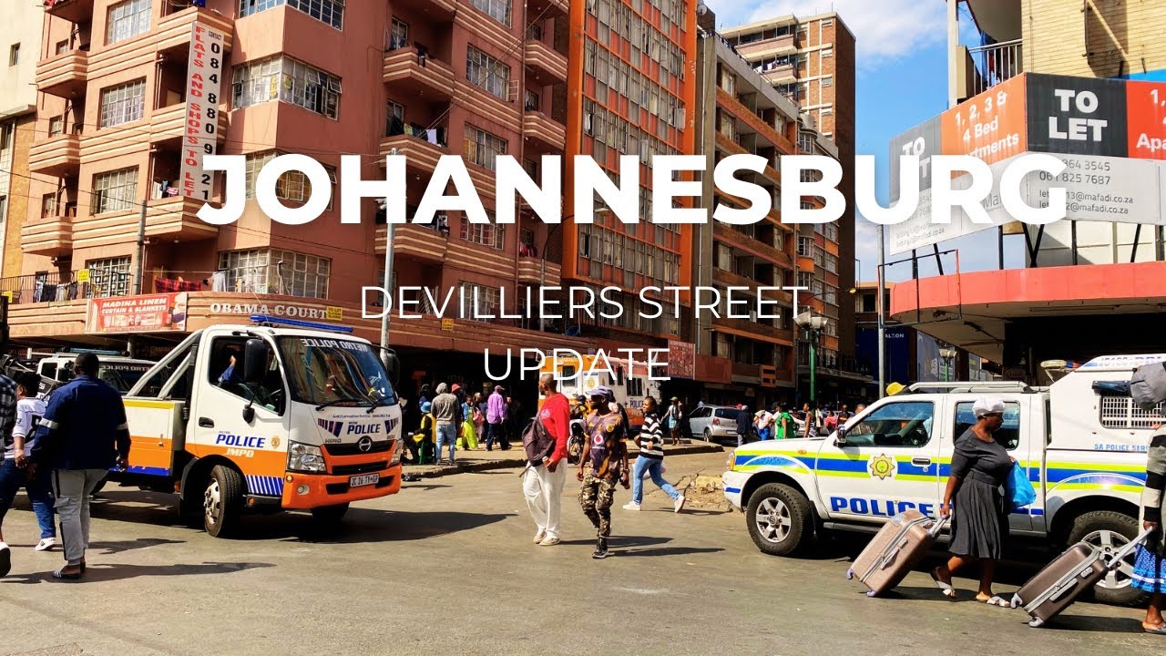 Part4| JOHANNESBURG Devilliers Street Update | JMPD raid the street and foreigners are unhappy.