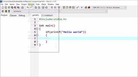 C program to print Hello world without using semicolon