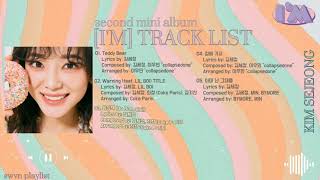 KIM SEJEONG - [I&#39;M] 2ND MINI ALBUM TRACK LIST