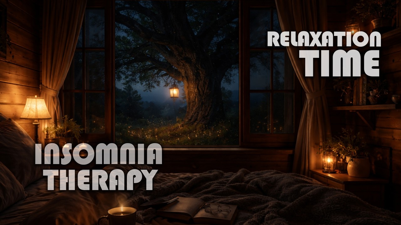 Cozy Wooden Bedroom 🌧️🌙 | Heavy Rain at Night with Giant Tree View for Deep Sleep