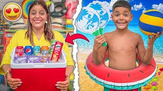 اخيرا..اشترينا منتجات الصيف للبحر والمسبح ⛱️ثمنها 5000 درهم🤑(وفاجانا ولادنا 😱)