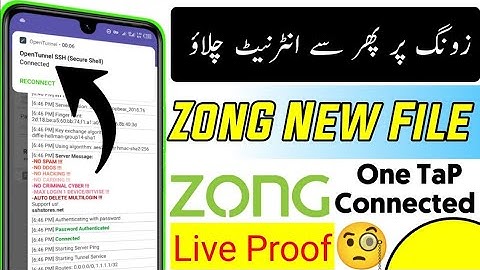Zong New Host 2022  Zong Open Tunnel File  Zong Free internet vpn  Open Tunnel New File Today