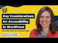 Key Considerations for Accessibility in WordPress with Amber Hinds | WordPress Accessibility Meetup
