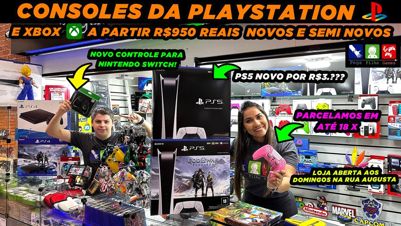 ATUALIZAÇÃO DE PREÇOS PS5, PS4, XBOX SERIES e SWITCH! BATALHA DOS PREÇOS -  REI GAMES SANTA EFIGÊNIA 