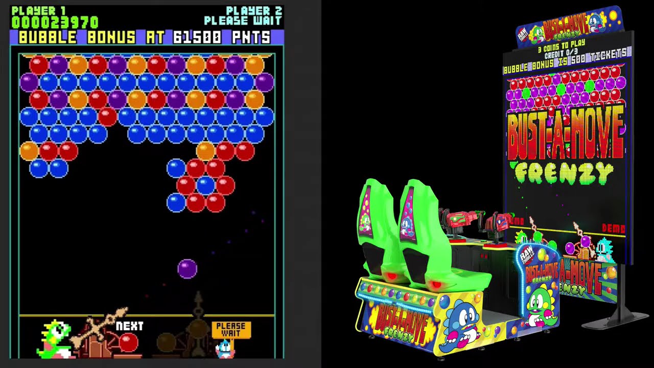 BustAMove Frenzy Brief Attract Mode & Gameplay (Direct Capture