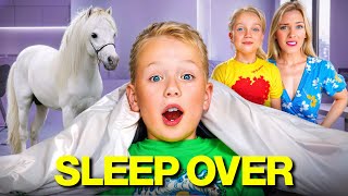 EXTREME SLEEPOVER with PONY | 24 Hour Challenge | Gaby an Alex Family