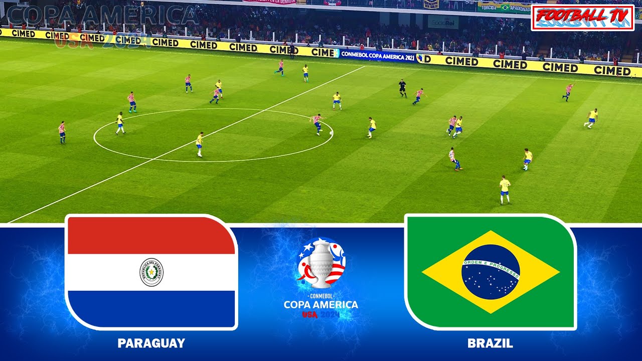 PARAGUAY vs BRAZIL COPA AMERICA 2024 FULL MATCH ALL GOALS PES