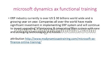 Microsoft dynamics ax 2012 training with workshop