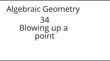 algebraic geometry 34 Blowing up a point