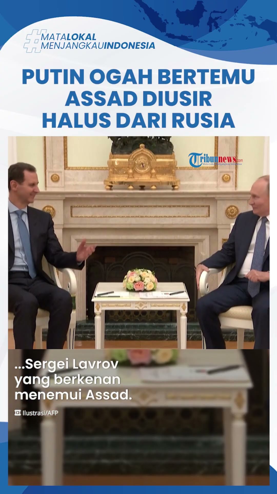 Putin Tolak Temui Assad yang Minta Bantuan Hadapi Oposisi, Menlu Minta Presiden Suriah Pulang