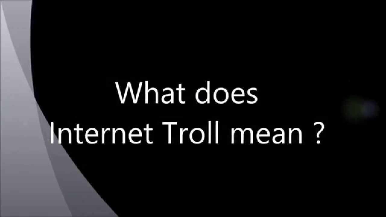 What does Internet Troll mean? 