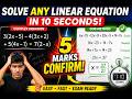 Solve ANY Linear Equation in 10 Seconds! 😱 Class 10 Math Trick