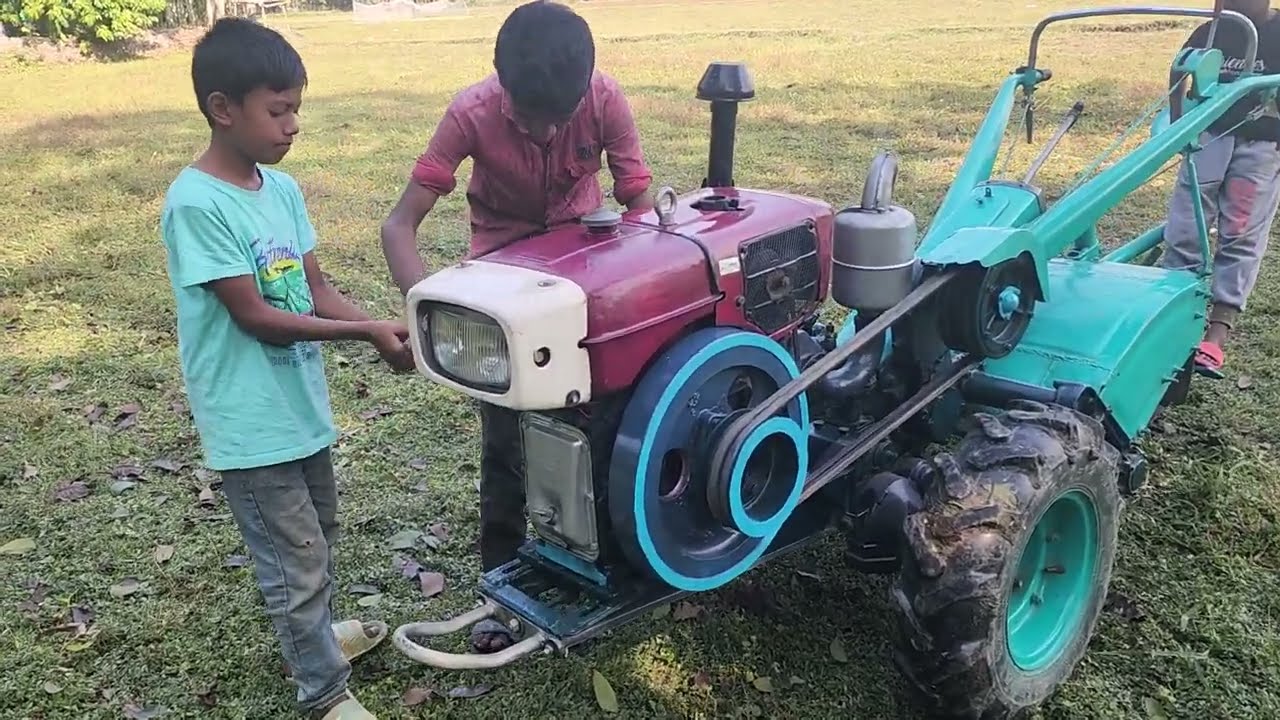 How to See Amazing Diesel Engine Start techniques idea | Amazing power tiller engine starting