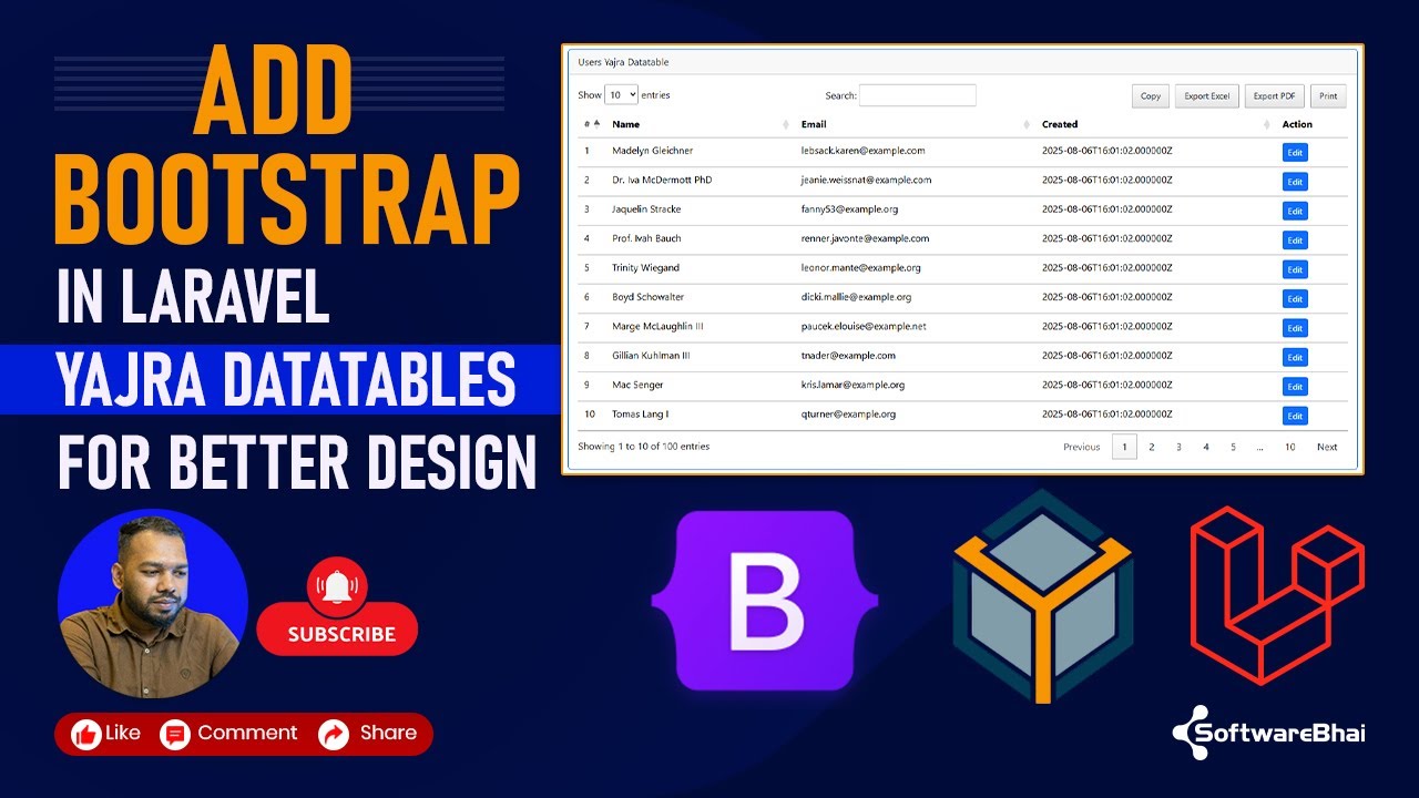 How to Add Bootstrap in Laravel Yajra DataTables for Better Design ...