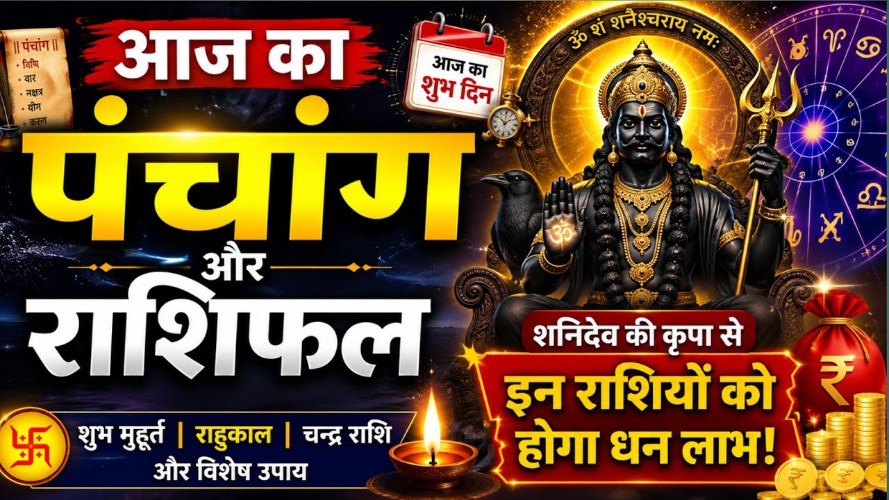 🔥आज का पंचांग और राशिफल | शनिदेव की कृपा से इन राशियों को हो