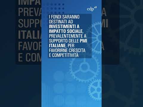 Video Collocato l'8° Social Bond CDP da 750 milioni di euro
