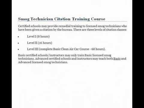 Smogtech Institute License Renewal